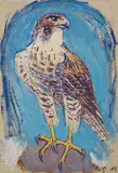 Wanderfalke, 1985 by Fritz Hug, oil on canvas, sold Dec 2016