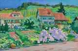 Mutzmalen in der Herbstsonne", 1997 by Karl Landolt, oil on canvas, sold Dec 2016