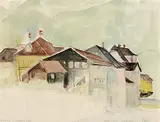 Obere Fabrikstr by Erna Schillig, watercolor, offered Dec 2016