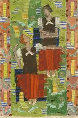 Bildteppich-Entwurf by Erna Schillig, pastel, sold Dec 2016