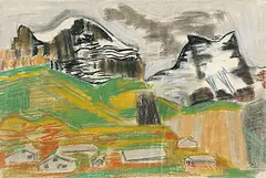 Schärhorn am Klausenpass by Erna Schillig, pastel, sold Dec 2016