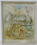 Boote", 1949 by Alexander Leo Soldenhoff, oil on canvas, offered Dec 2016