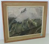 Motiv vom Klausenpass", 1909 by Hans Beat Wieland, oil on panel, sold Dec 2016
