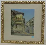 Gasse in einem Tesiner Dorf, 1917 by Ernst Zuppinger, oil on board, sold Dec 2016