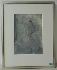 Frauenportrait by Max von Moos, 1951, mixed media, offered Dec 2016