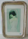 Blick in den Spiegel by Hans Ruedi Sieber, watercolor, sold Dec 2016