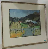 Lauenen by Fred Stauffer, gouache, sold Dec 2016