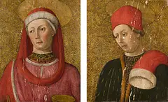Gegenstücke: Cosmas und Damian by Nördliches Veneto, Ende 15.Jh., tempera, sold Sep 2016