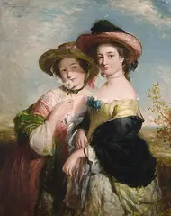 Kopie Olivia und Sophia by Charles Baxter, oil on canvas, sold Sep 2016