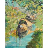River Boats by Arrah Lee Gaul, oil on canvas, sold Dec 2023