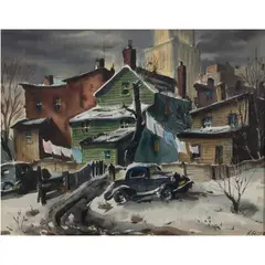 Untitled by Henry Gasser, watercolor on paper, sold Dec 2023