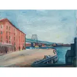 New York by Francis de Erdely, 1939, oil on canvas laid down to masonite, sold Dec 2023