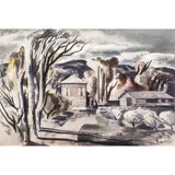 Untitled by Millard Sheets, watercolor on paper, sold Dec 2023