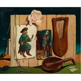 Untitled by Georges Spiro, oil on board, sold Dec 2023
