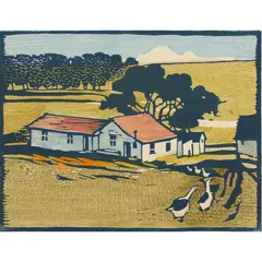 Untitled by William S. Rice, woodcut, sold Dec 2023