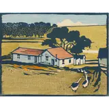 Untitled by William S. Rice, woodcut, sold Dec 2023