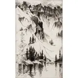 Untitled by Gene Kloss, etching, sold Dec 2023