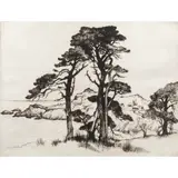 Untitled by Gene Kloss, etching, sold Dec 2023