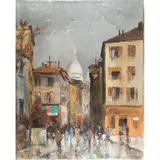 Montmartre Paris by Jean Rigaud, oil on canvas, sold Dec 2023
