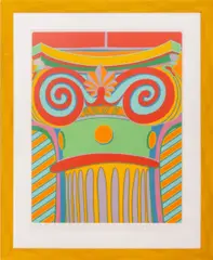 Ionic Involute Dawnwardium by Clayton Pond, 1974, Screenprint in Colors, sold Mar 2025
