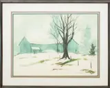 Attributed by Joseph Kaplan, Watercolor on Paper, sold Mar 2025