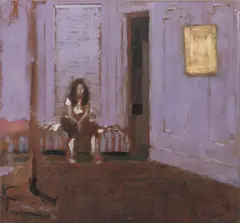 Interior Scene in Purple by Robert O'Meara, Oil on Canvas, sold Apr 2025