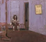 Interior Scene in Purple by Robert O'Meara, Oil on Canvas, sold Apr 2025