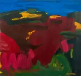 Abstracted Landscape Scene by Sheila Malone, Oil on Canvas, sold Apr 2025