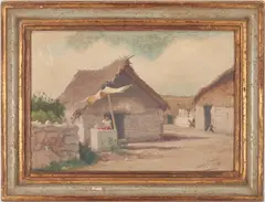 Mexican Landscape w/ Figure by Townley Benson, 1901, oil on canvas, sold Jan 2024