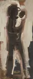 Mother Child by Sterling Strauser, oil on board, sold Jan 2024