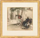 Zouave Battalion at Fortress Monroe by James E. Taylor, 1861, watercolor on paper, offered Jan 2024