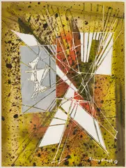 Mineral 1 by Jimmy Ernst, gouache on paper, sold Jan 2024
