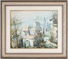 La Seine a Herblay by Lucien Delarue, oil on canvas, sold Jan 2024