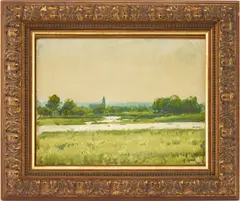 Country Landscape by Gilbert Gaul, oil on canvas, sold Jan 2024