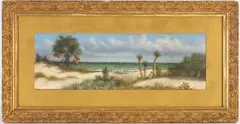 Seascape, likely Coastal Florida by William Aiken Walker, oil on linen, sold Jan 2024