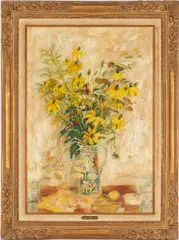 Fleurs by Le Pho, oil on canvas, sold Jan 2024