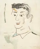 Portrait of a Man by Sterling Strauser, oil on board, sold Oct 2023