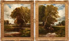 2 19th C. Landscape by Edmund Morison Wimperis, oil on canvas, sold Oct 2023