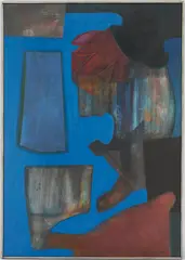 Tomb I by Walter Hollis Stevens, acrylic on canvas, sold Jul 2023