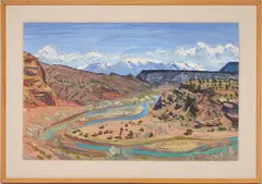 The Chama Valley, Abiquiu by Louisa McElwain, oil on canvas, sold Jul 2023