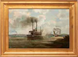 Untitled by Matt Thomas, oil on canvas, sold Jul 2023