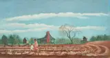 Southern Farm Scene , dated by Early George Ayers Cress, 1946, oil on canvas, sold Jul 2023
