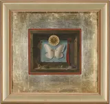 Trompe L'Oeil , White Butterfly by Werner Wildner, oil on panel, sold Jul 2023