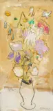 Floral Still Life by Sterling Strauser, oil on board, sold Jul 2023
