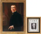 Portrait of Colonel Edward House & Time Magazine Photo by Mario Grixoni, oil on canvas, sold Jan 2023