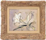 Orchid by Sterling Boyd Strauser, oil on board, sold Jan 2023