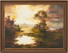 Landscape by Large Ron Williams, oil on canvas, sold Jan 2023