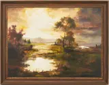 Landscape by Large Ron Williams, oil on canvas, sold Jan 2023