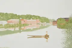 The Explorer by Carroll Cloar, acrylic on board, sold Jan 2023