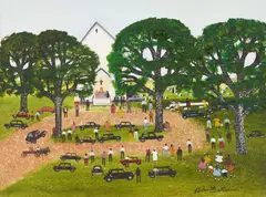 Helen LaFrance , Church Picnic by Helen La France, oil on canvas, sold Jan 2023